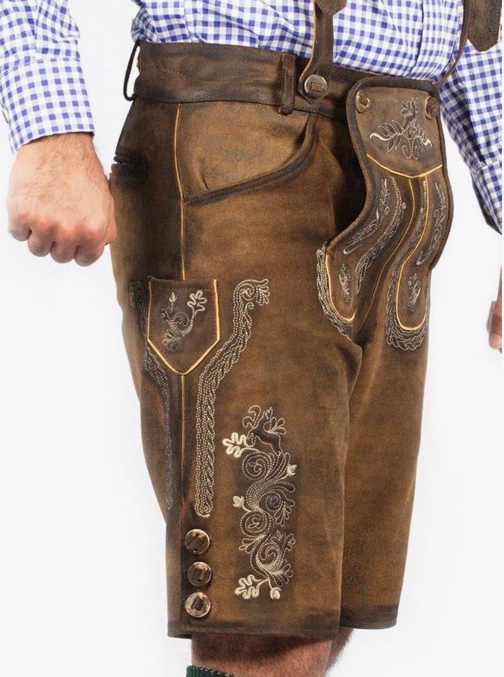 Lederhosen Store | Oktoberfest Bavarian Short Lederhosen Men | NWT Size 40